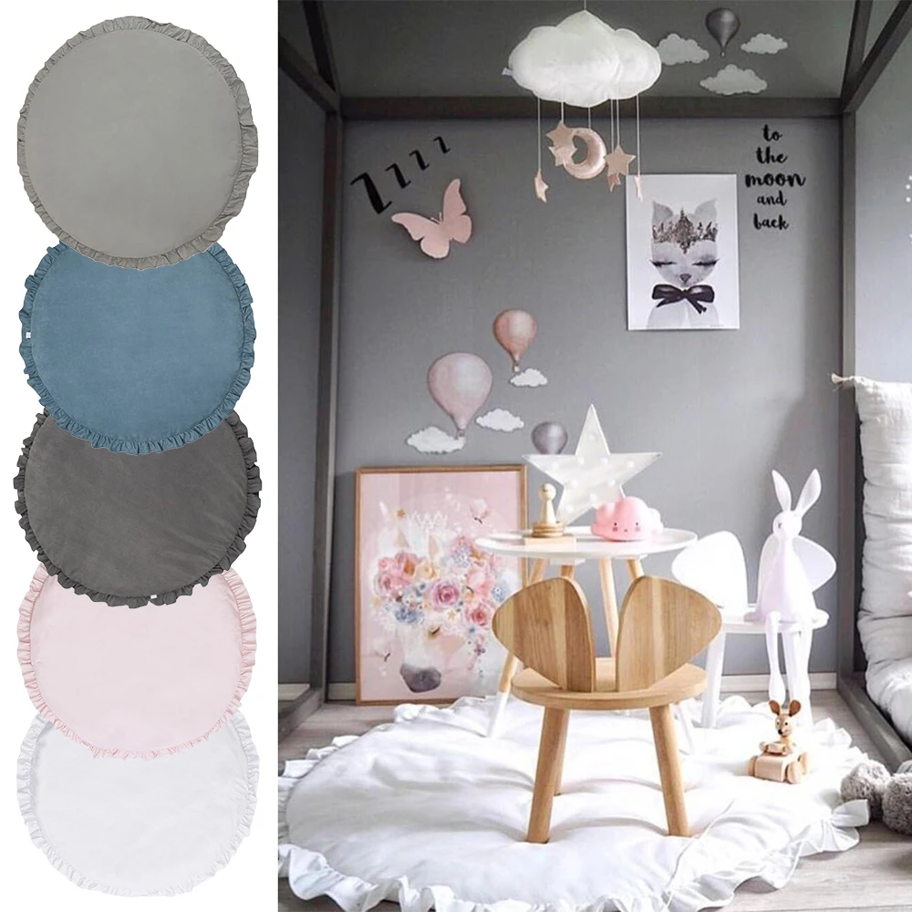 Детский игровой коврик Круглый напольный для детей ползания дома гостиной