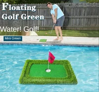 PGM Floating Green Golf Mat Water Pool Flag Driving Artificial Turf Pool Golf Game Set Floating  50x80cm Outdoor golf game