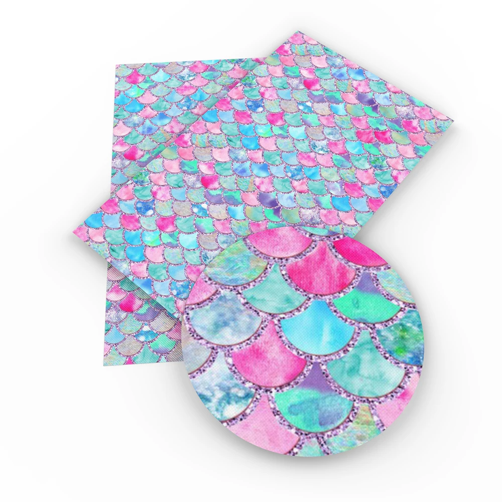 20*33cm Unicorn Dinosaurs Footprint Synthetic Leather Fabric DIY Handmade Materials For Making Earrings 1Yc4028 | Аксессуары для