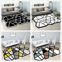 Black/White Creative 3D Printing Carpet Modern High-quality Nordic Geometric style Carpets for Living Room Bedroom Area Rugs