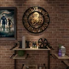 Промышленные настенные часы, декоративные настенные часы в стиле ретро, промышленный возрастной стиль, украшение для комнаты, Настенный декор