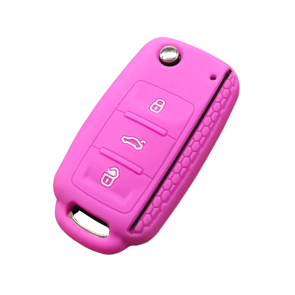 Чехол для автомобильного ключа силиконовый с 3 кнопками VW Passat Polo Golf Touran сидение Bora