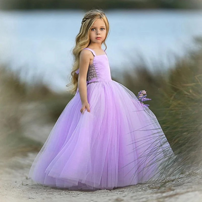 

Платье принцессы для девочек; коллекция 2020 года; сезон лето; детское Сетчатое бальное платье; вечерние сарафаны на бретельках; платья; одежд...