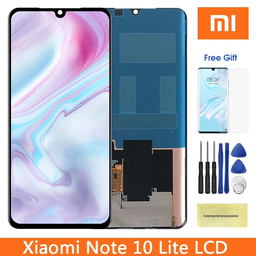 ЖК дисплей 6 47 ''Mi Note10 Lite для Xiaomi Mi Note 10 сенсорный экран дигитайзер запчасти