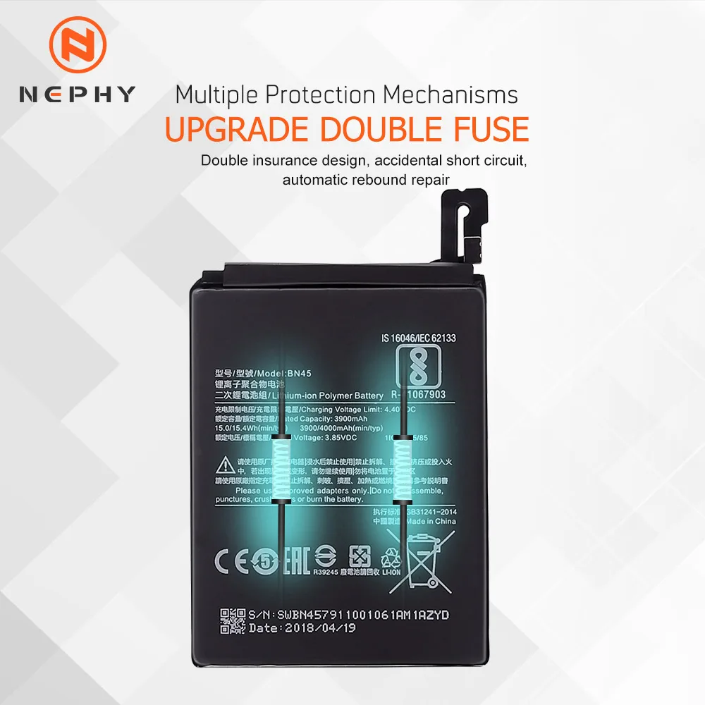 Аккумулятор Nephy для телефона BM45 BM46 BN41 BN43 BN45 Xiaomi Redmi Note 2 3 Pro 4 4X 5 Note2 Note3 Note4 Note5