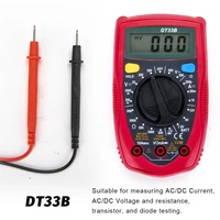 dt33b backlight buzzer portable mini digital multimeter protection ac dc ammeter voltmeter ohm meter data hold battery test
