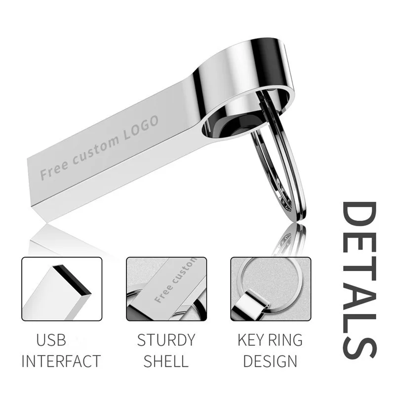 

Usb Flash Drive 2.0 128Gb High Quality Pen Drive 4Gb 8Gb 16Gb 32Gb 64Gb Pendrive Memory Stick Metal Bracelet Usb Gray Free Logo