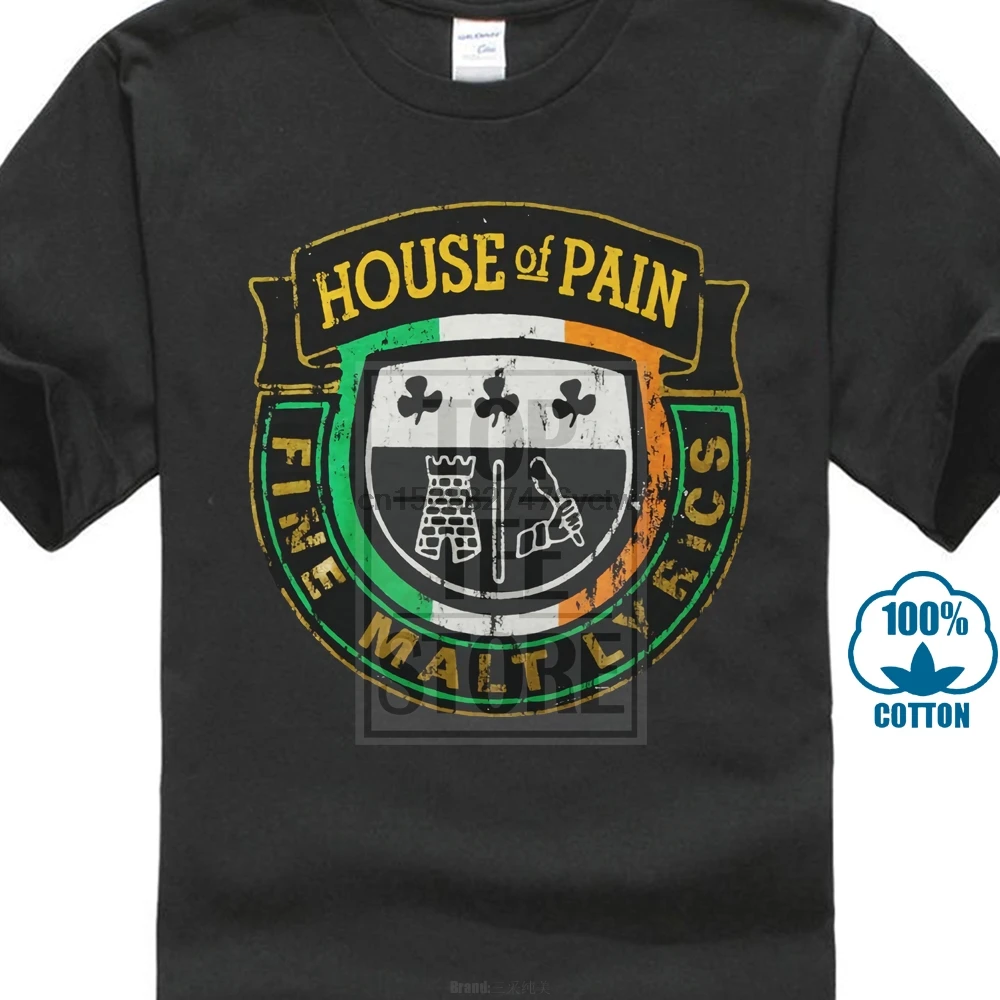 Черная футболка с потертостями House Of Pain mencure | Мужская одежда