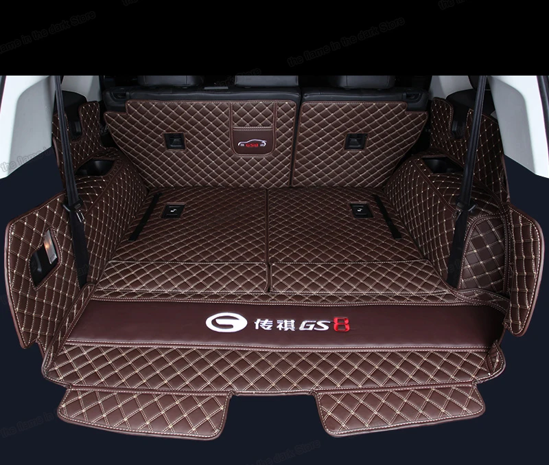 Lsrtw2017 для trumpchi gs8 кожаный коврик багажника автомобиля грузового лайнера 2017 2018 2019