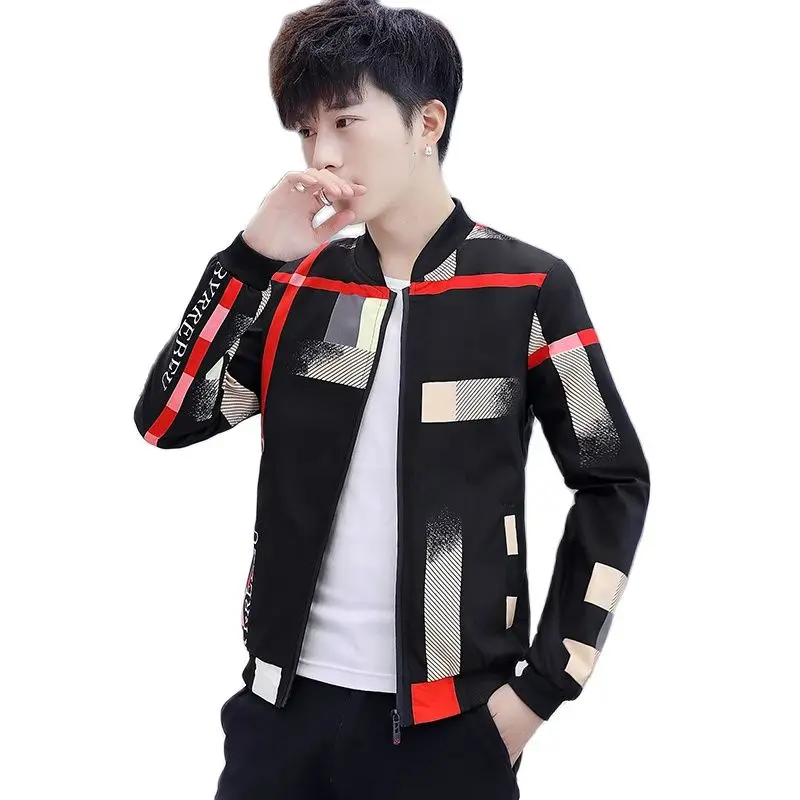 

2021 New Men's Jacket Spring Autumn Fashion Casual printing Baseball Coat Slim Fit Bomber Male Coat Men Windbreaker Outwear 3XL