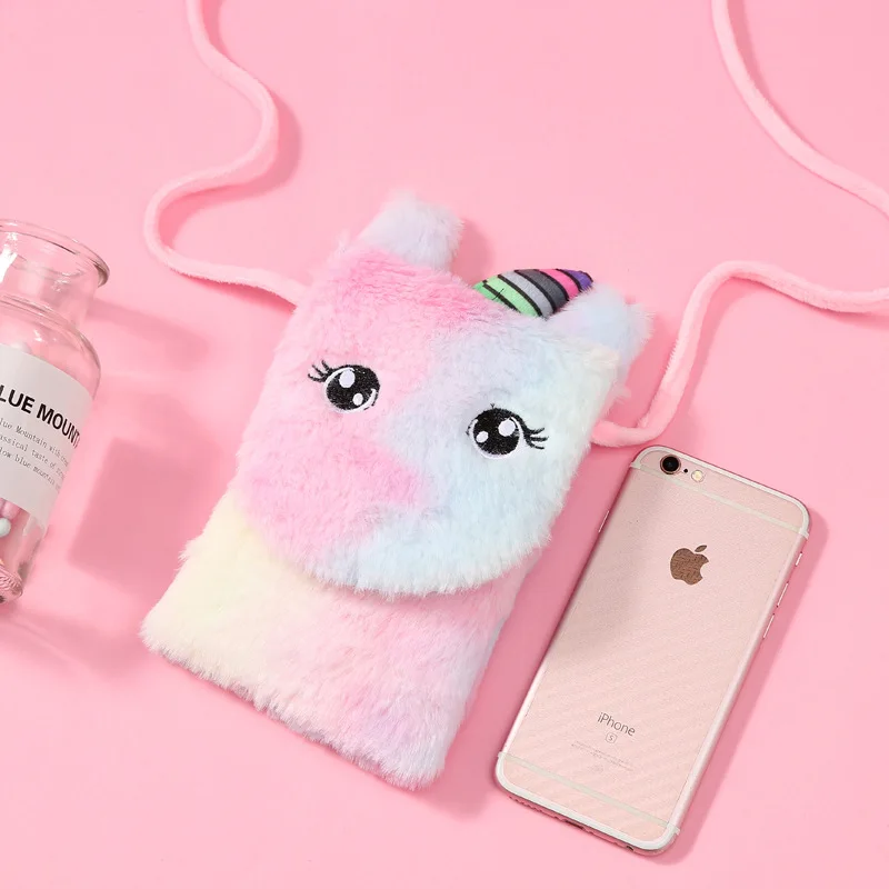 Зимняя детская разноцветная мини-сумка-мессенджер для девочек сумка через плечо