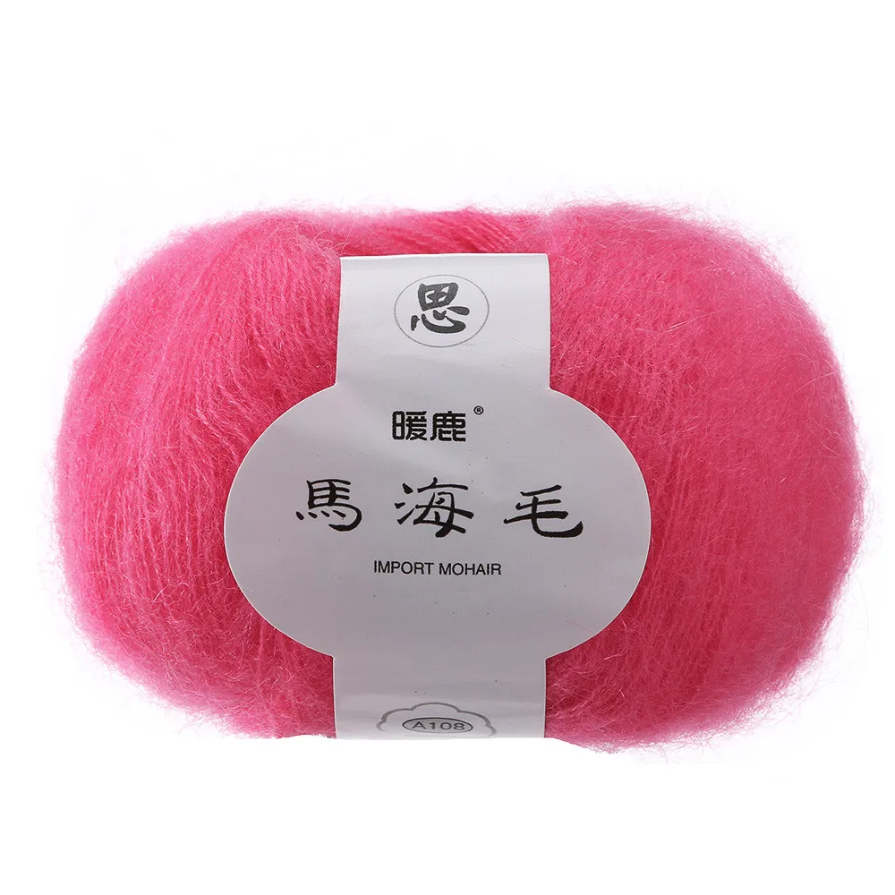 Розничная продажа 100 г/шар камвольная Мягкая тонкая мохеровая пряжа плюшевая