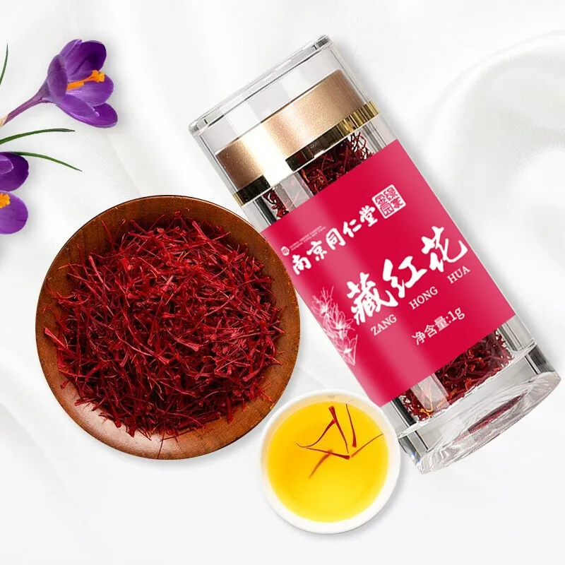 

Nanjing Tongrentang lvjinjiayuan saffron a bottle of Tibetan non Iranian super tea