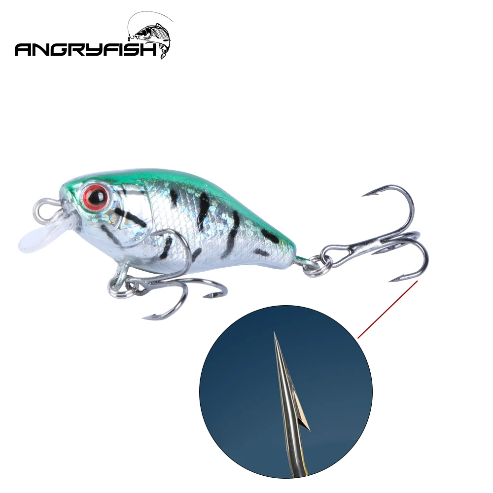 Фото Angryfish 1 шт./лот 45 мм, 4,5 г, рыболовная приманка, искусственная жесткая кривошипная приманка, Воблер topwater, миниатюрный кренкбейт, приманка, рыбо... №3