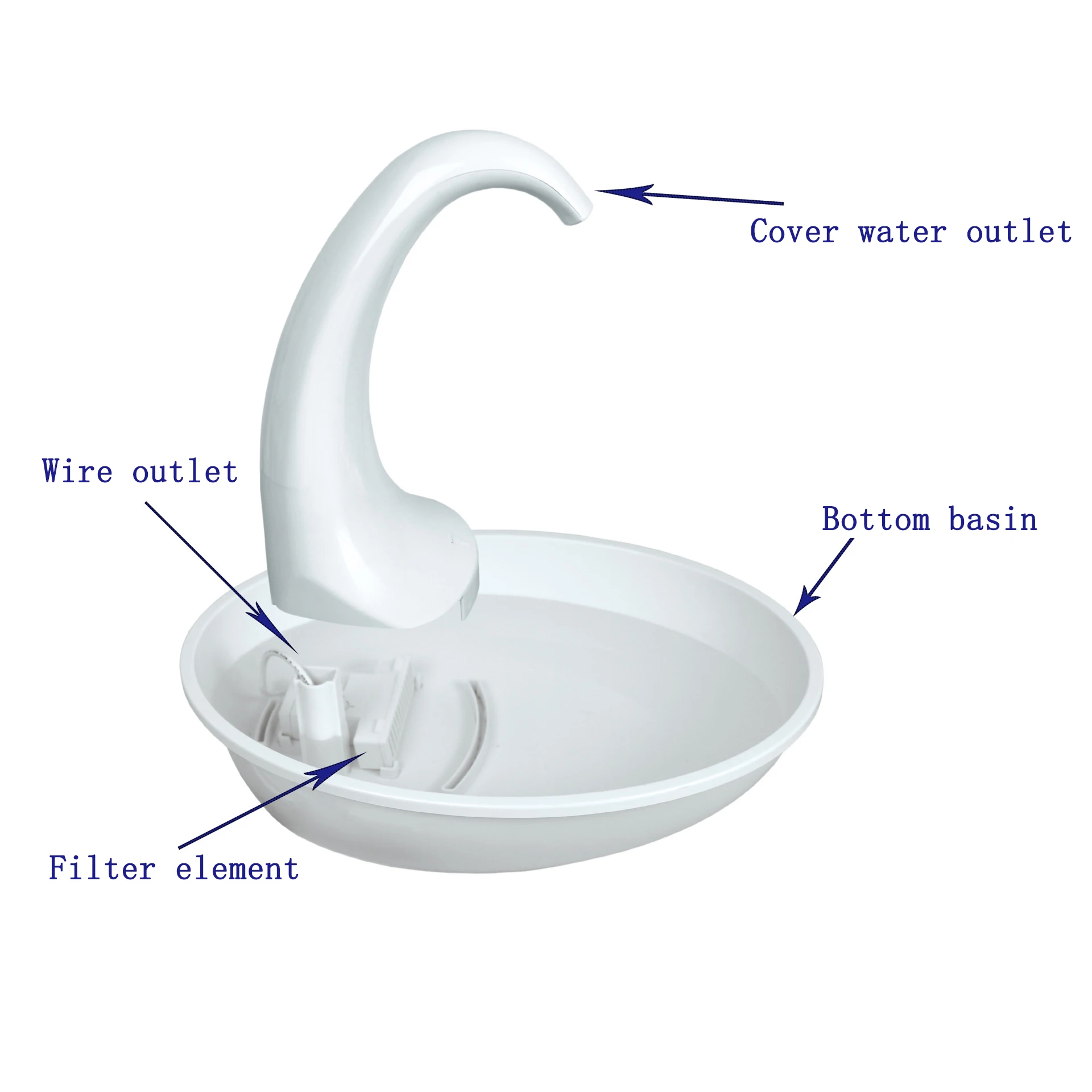 Pioneer Pet Swan pet фонтан воды 2.46L емкость воды автоматический циркуляционный поток здоровый Кот маленькая собака тихий поилка