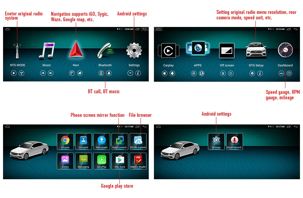 CLS класс W218 стерео экран android Круглый угол HD 1920 антибликовый 10,2" навигационный дисплей gps тире мультимедийный плеер