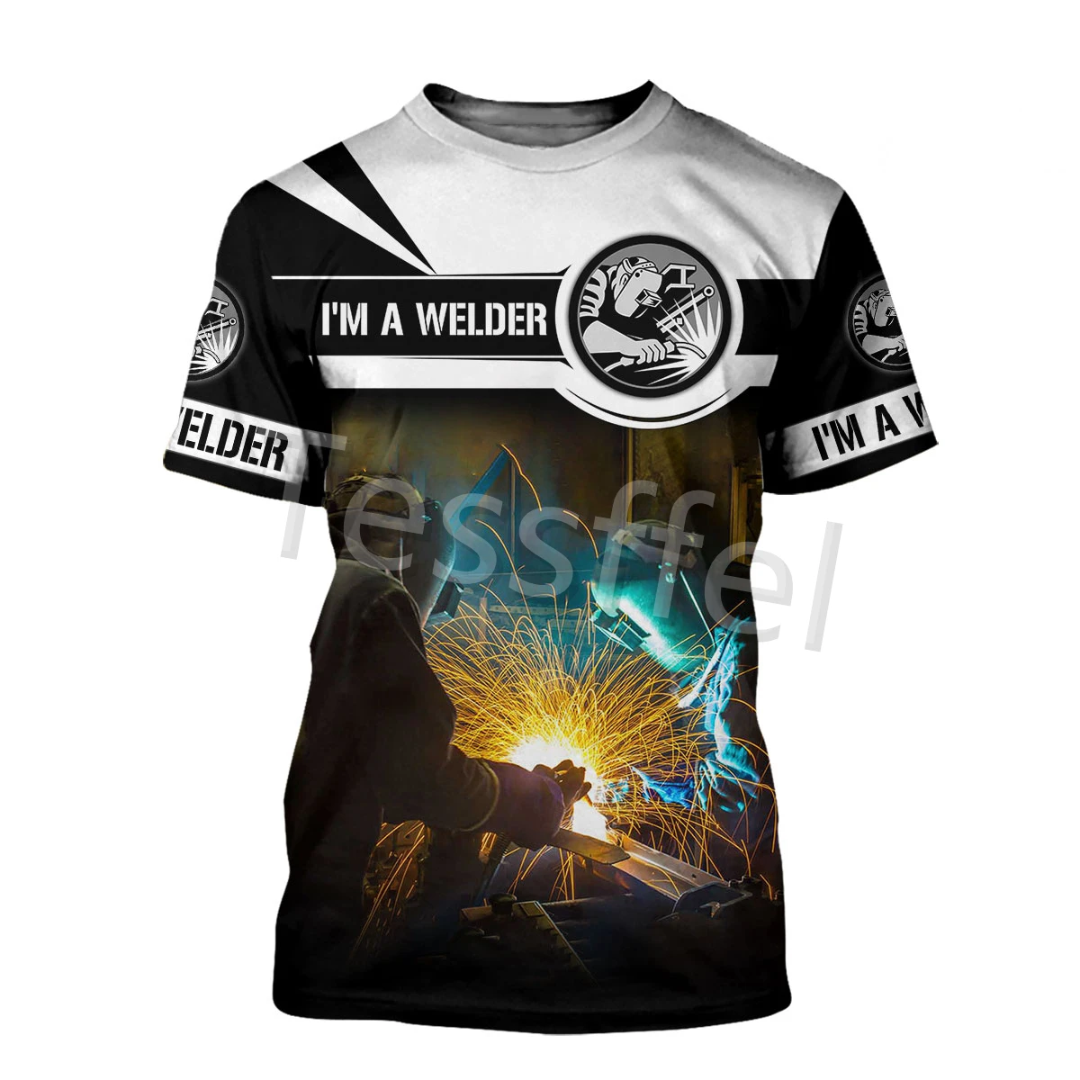 

Tessffel Professional Welder 3D Printed New Harajuku T-shirt Summer Streetwear Men and Women Top Short Sleeve Style-6