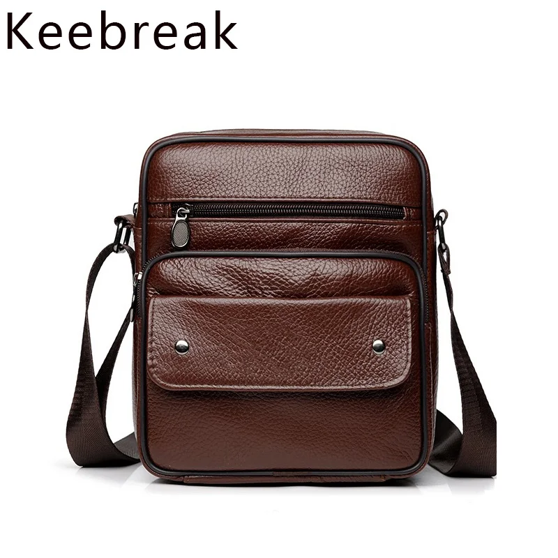 Новая Винтажная коричневая мужская сумка через плечо тонкая Сумка тоут из