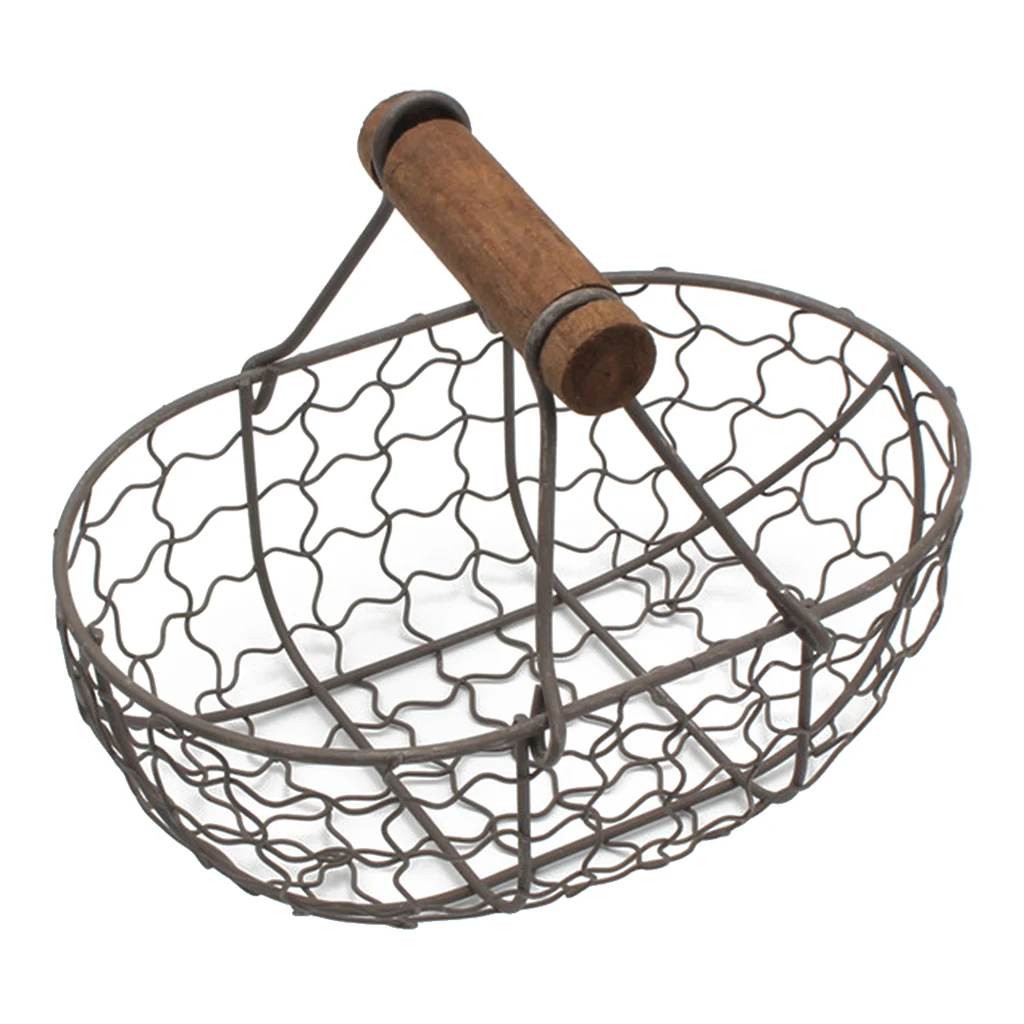 

Vintage Style Iron Wire Bread Storage Basket for Storing Food, Drinks, Fruit, Vegetables