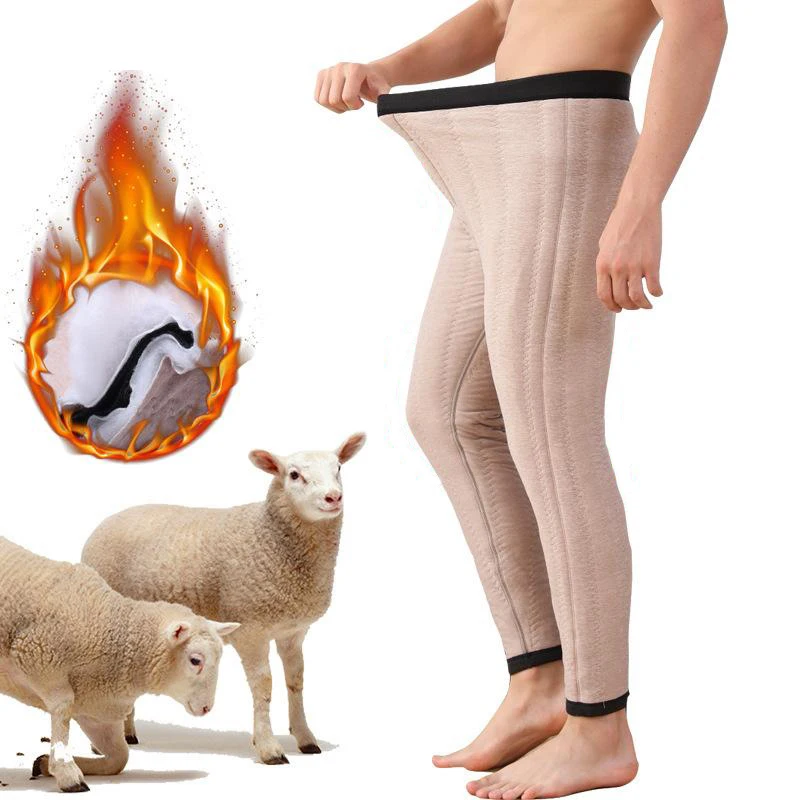 Мужские длинные кальсоны из мягкой хлопковой ткани винтажные теплые толстые