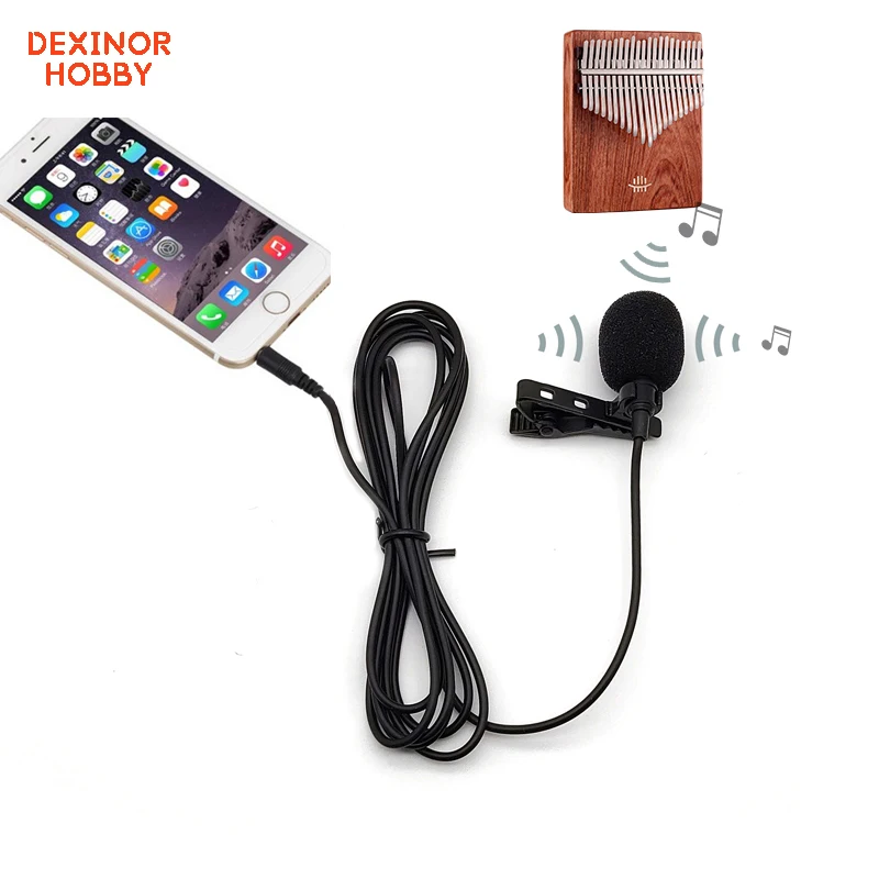 Микрофон DEXINOR Kalimba микрофон запись шумоподавление петличный 3 5 мм пианино для