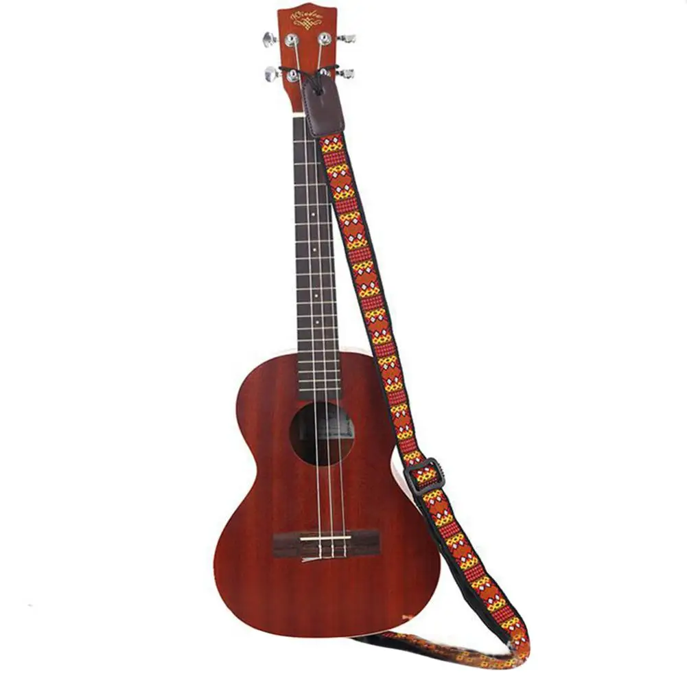 Гавайские гитары укулеле ремень из хлопка тканый ремешок для музыкального
