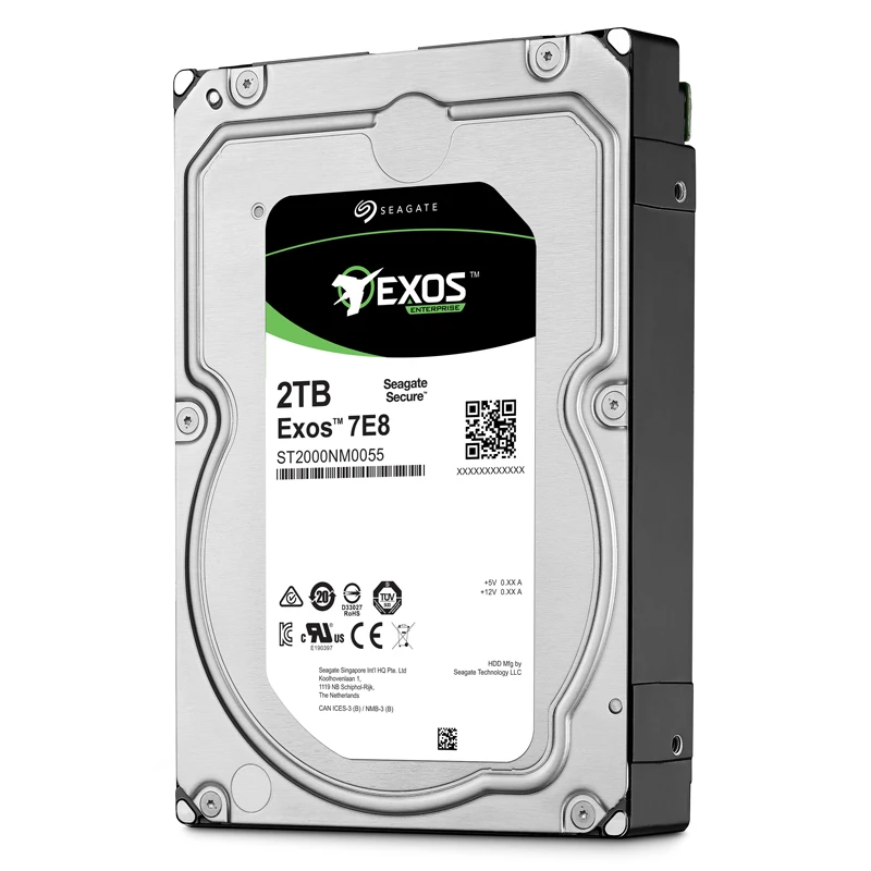 Новый Seagate EXOS 3 5 ST2000NM0055 2 ТБ 7200 об/мин 128MB Кэш SAS 6 ГБ/сек. "предприятие внутренний
