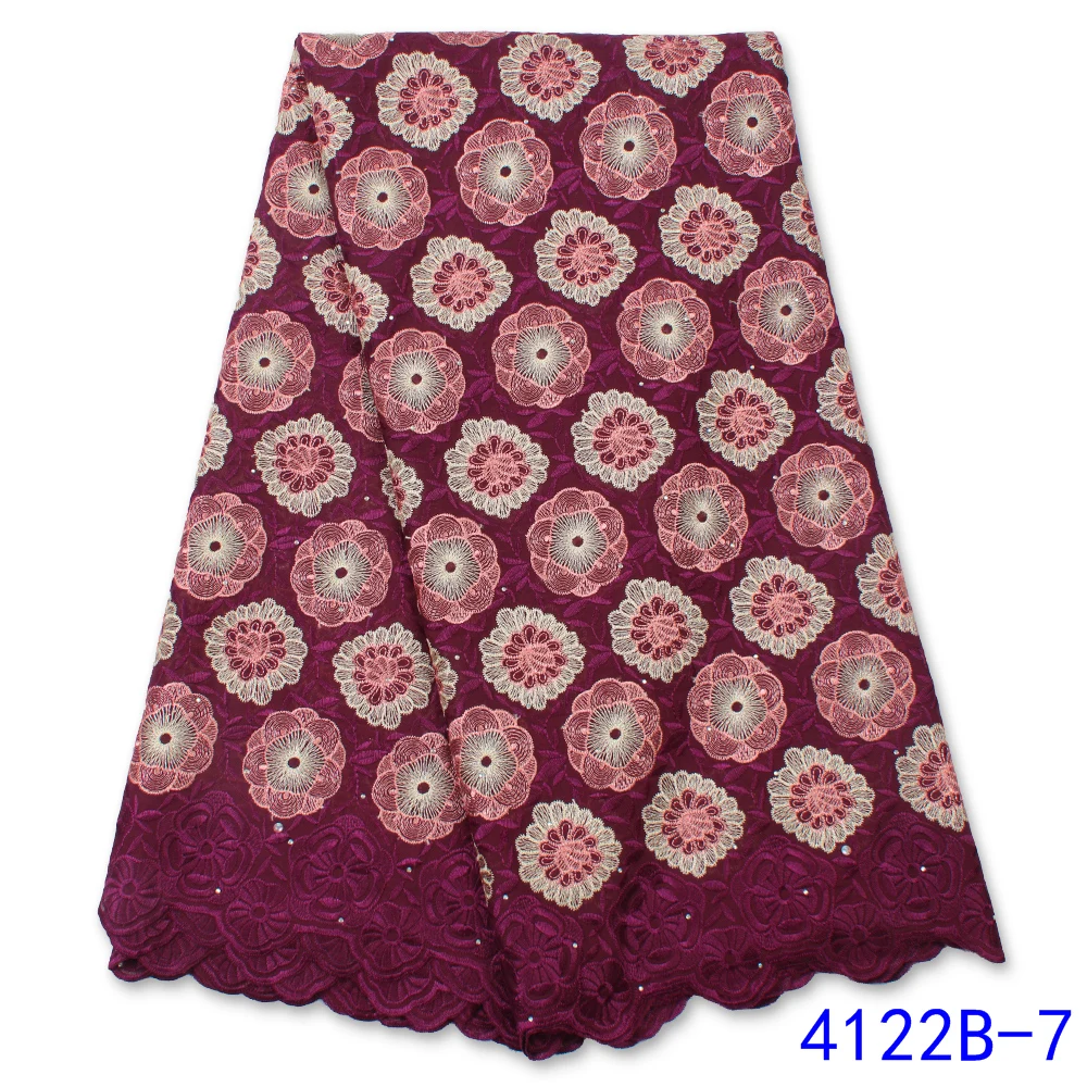 NI.AI Африканское хлопковое кружево швейцарская вуаль ткань высокого качества с