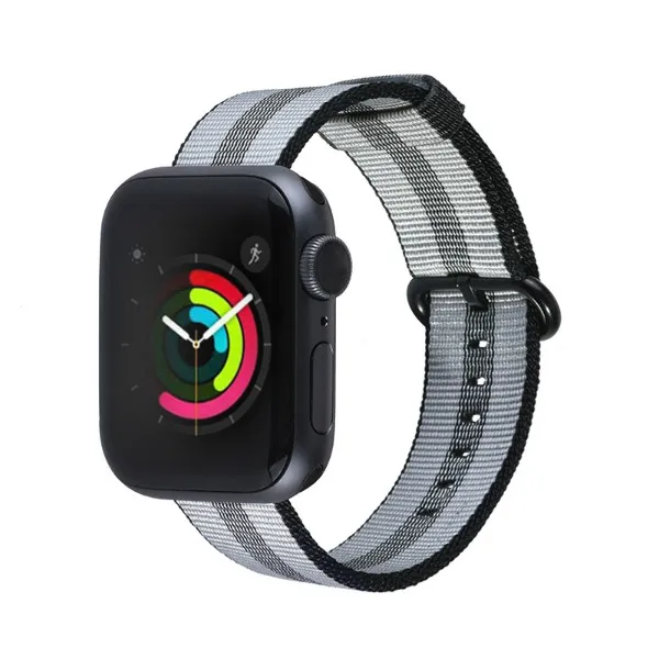 Тканый нейлоновый сменный ремешок для Apple Watch series 4/5 40 мм 44 мм тканевый браслет для Iwatch series 3 2 1 38 мм 42 мм - Цвет ремешка: Color 27