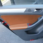4 шт., кожаная накладка на подлокотник для салона автомобиля VW Jetta MK6 2012 2013 2014