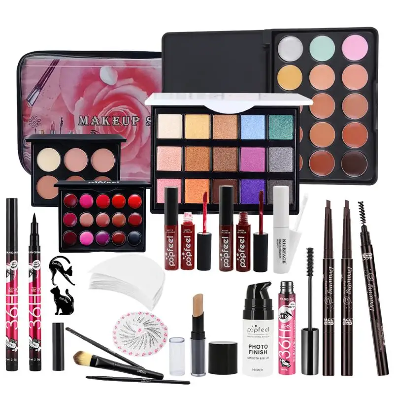 Профессиональные кисти для макияжа Набор Мерцающая губная помада тени век