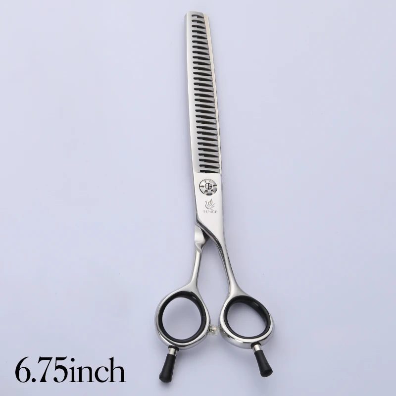 6.75 inch black Fenice Япония 440C Нержавеющая сталь 6,75/7 дюймов ножницы для стрижки собак филировочные ножницы для собак истончение скорость 70 - Цвет: 6.75 inch black