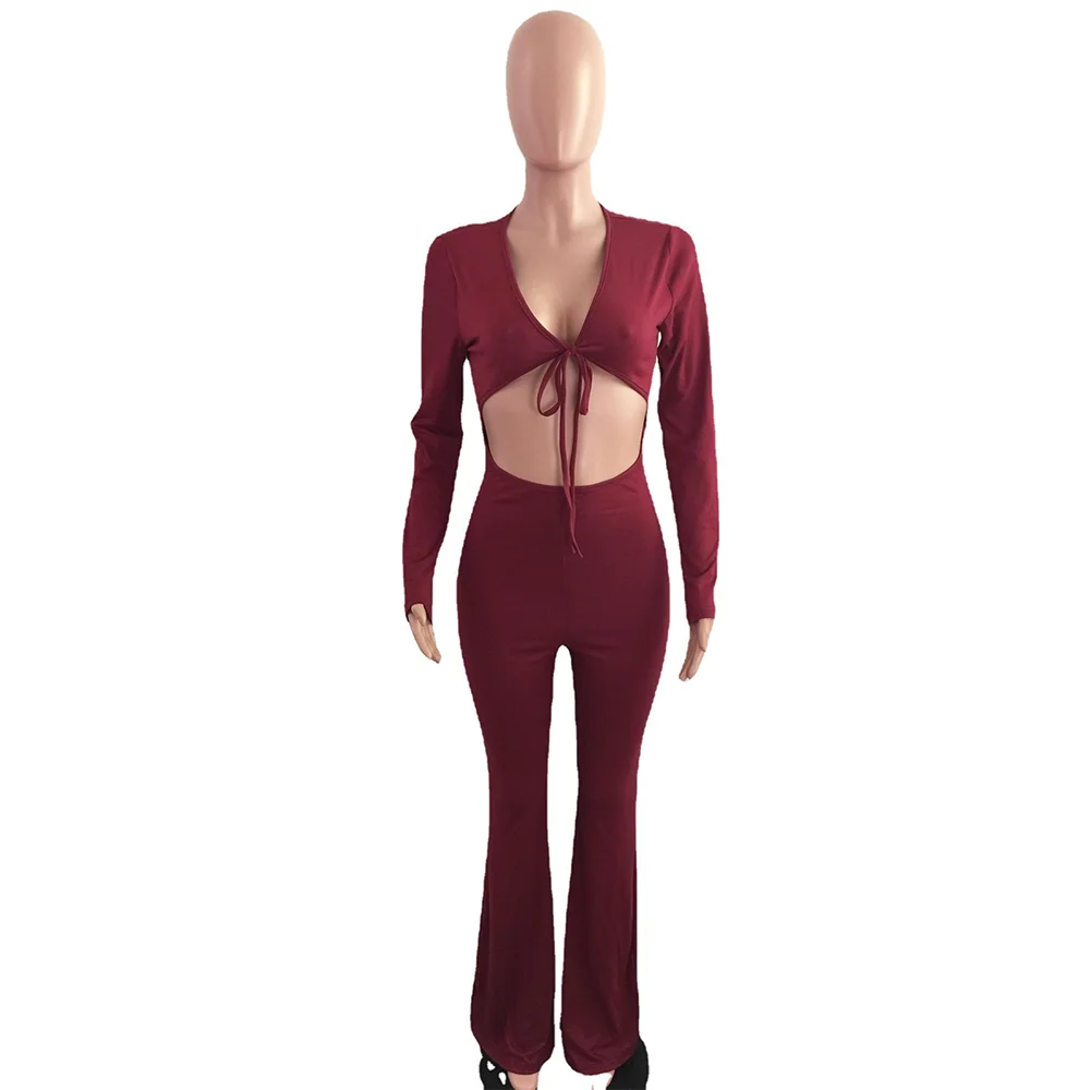 Женский Облегающий комбинезон Бордовый/зеленый/черный Простой повседневный с