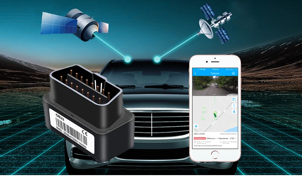 Concox скрытый OB22 Plug& Play OBD gps трекер с АКК обнаружения вибрации оповещения гео-забор мини автомобильный трекер с приложением gps локатор