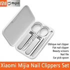 Набор кусачек для ногтей из нержавеющей стали Xiaomi Mijia, 5 упаковок, кусачки для ногтей, ушные пилки для ногтей, профессиональные инструменты для триммера для красоты