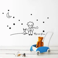 the little prince moon stars wall sticker art vinyl baby kids bedroom house home bedroom living room decor wall decals
