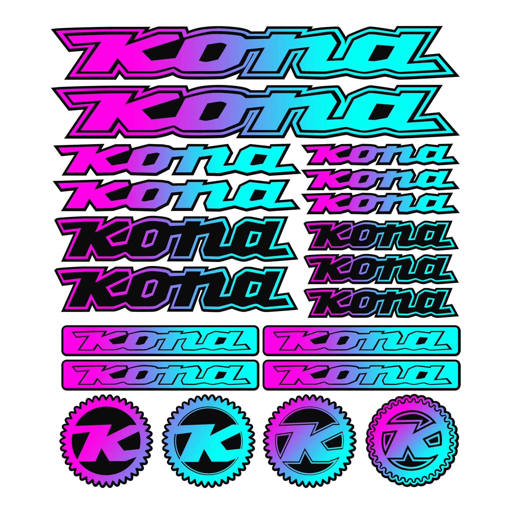 Виниловая графическая наклейка для Kona на велосипедную раму автомобильный