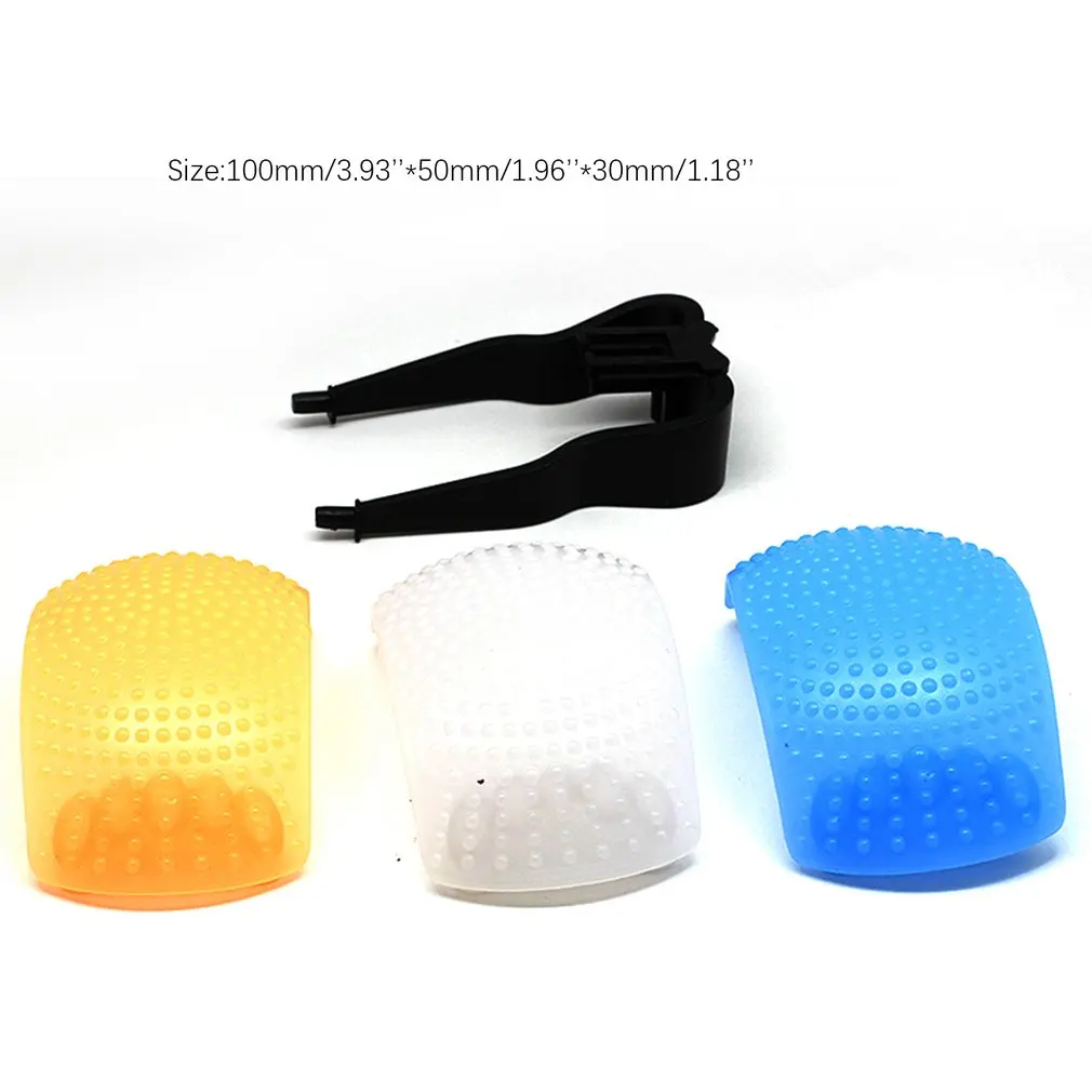 3 цвета всплывающий Рассеиватель Вспышки с одним кронштейном для цифровой камеры