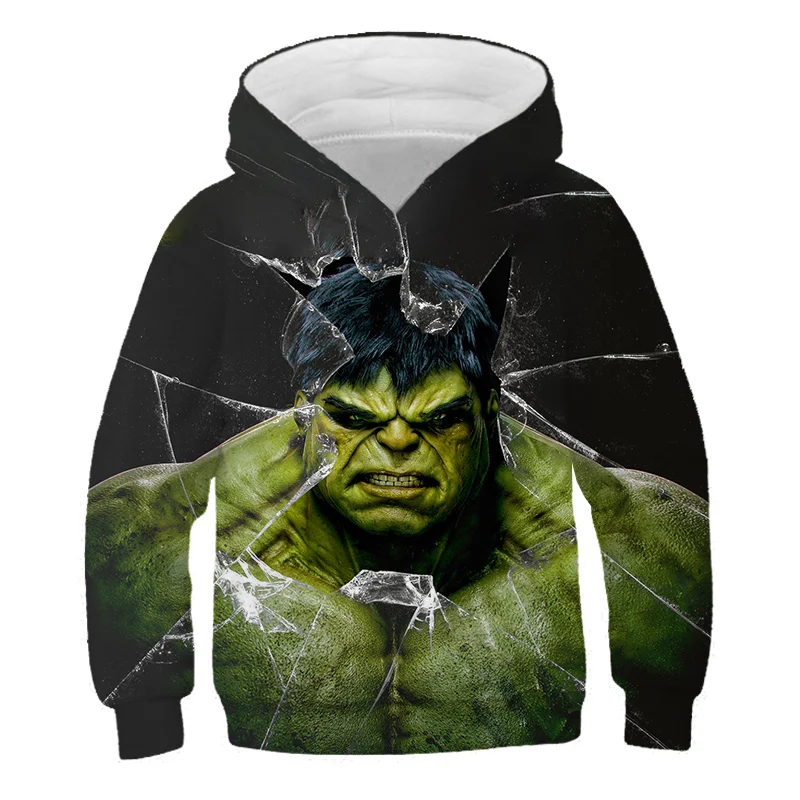 

2021 New-Hulk Hoodies Children Printed 3D Streetwear Kids Pullover Long Sleeve Hoodies Boys Girls Tops Sweatshirts 4-14T