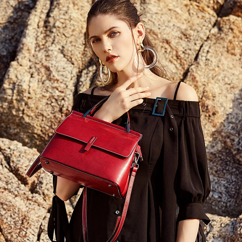 handbag women shoulder bag crossbody bag vintage urban bags split leather high quality fashion luxury new style 2019