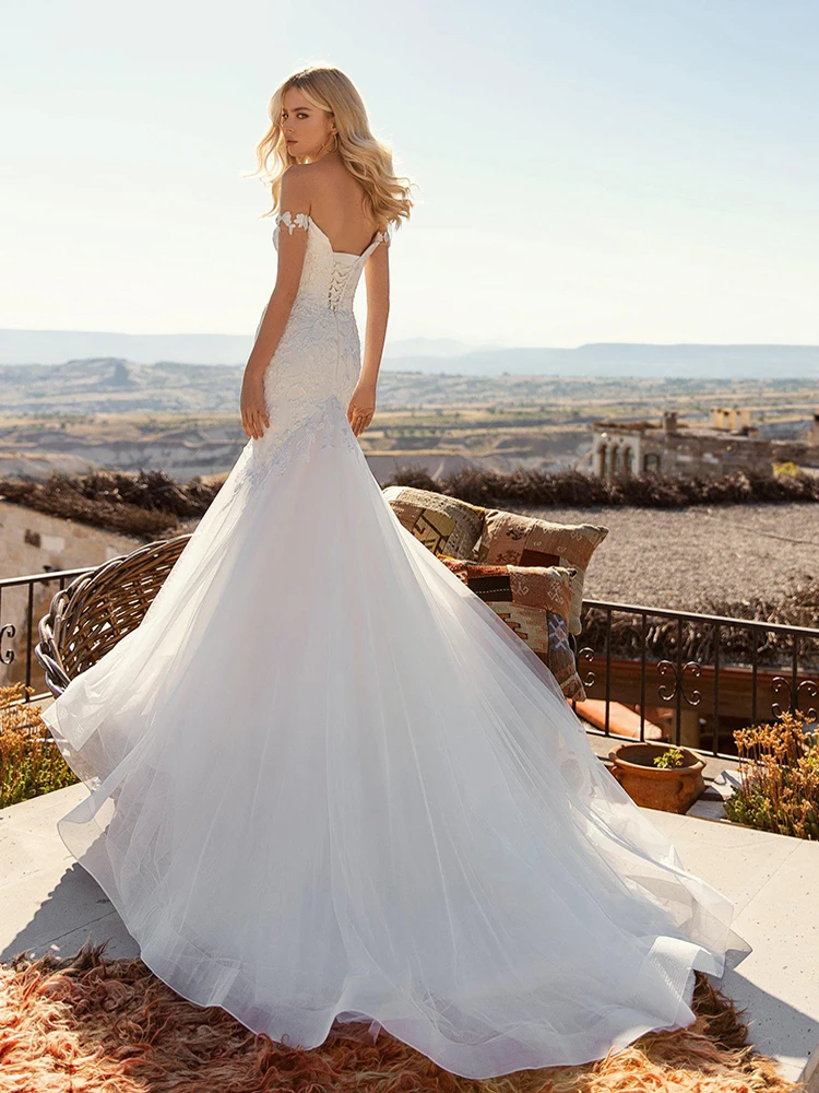 

BAZIIINGAAA Simple Wedding Dress Lace Little Beading Strapless Dress Luxury Wedding Gowns Bridal Can Be Washed Bride Dresses