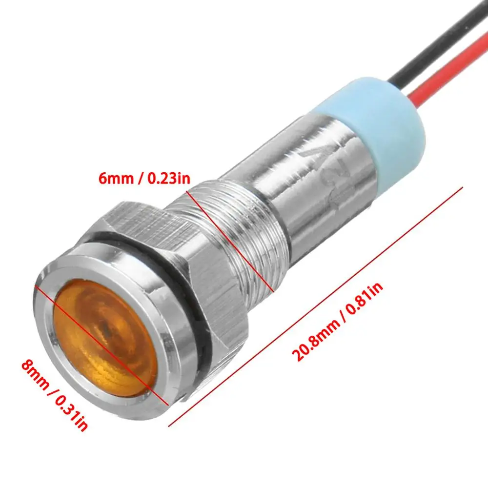 Водонепроницаемая светодиодная Предупреждение ПА для автомобиля лодки 6 мм 12 В |