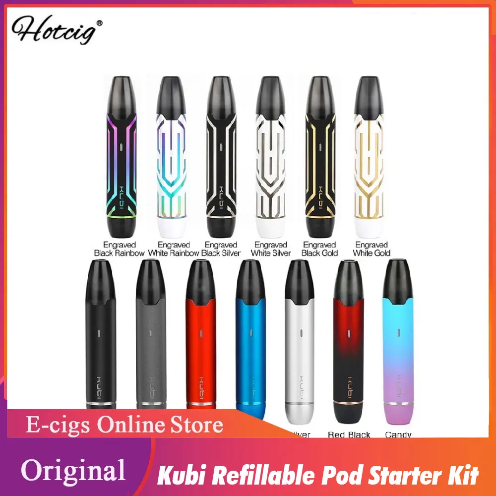 Vapersmd Store Hotcig КУБИ Pod Starter Kit 550 мА/ч Батарея 1 7 мл многоразовый нагреваемый pod & 1.