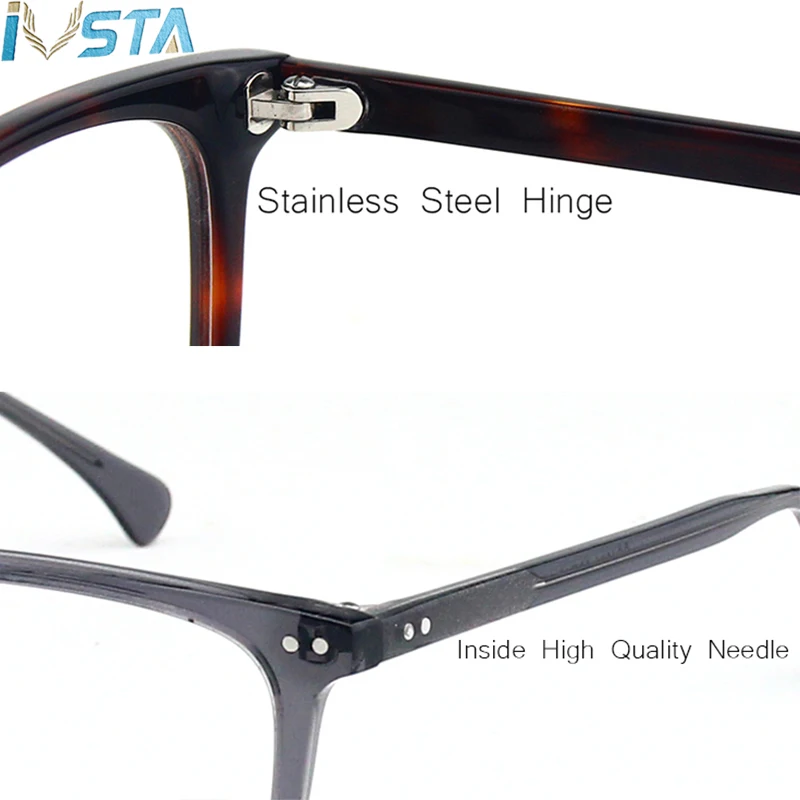 IVSTA квадратные очки с диоптриями компьютер мужские оправы acetate OV 5031» Джонни Деппом с защитой от синего света NDG Близорукость Оптические очки