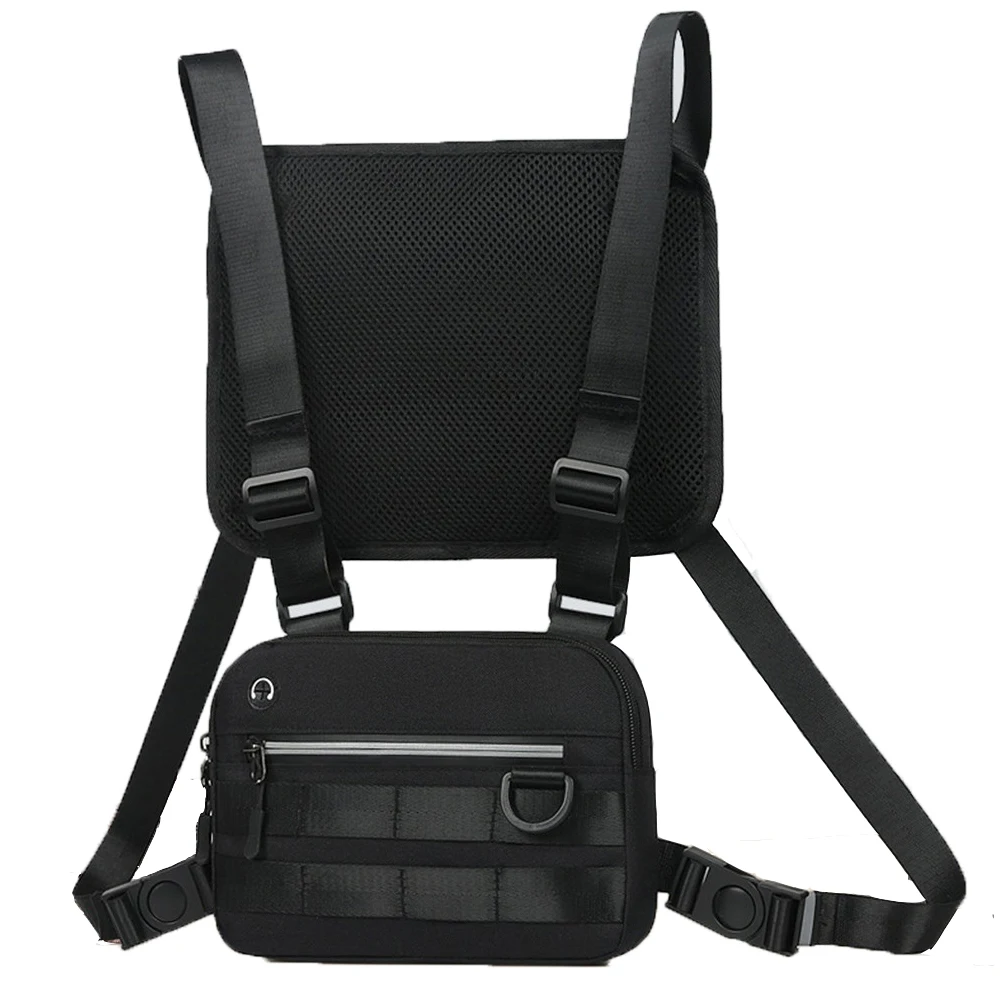 

Tactical Chest Rig Bag Outdoor Men Hip-Hop Vest Pack Military Molle Backpack for Hunting Multifunctional Strap Zipper Pockets