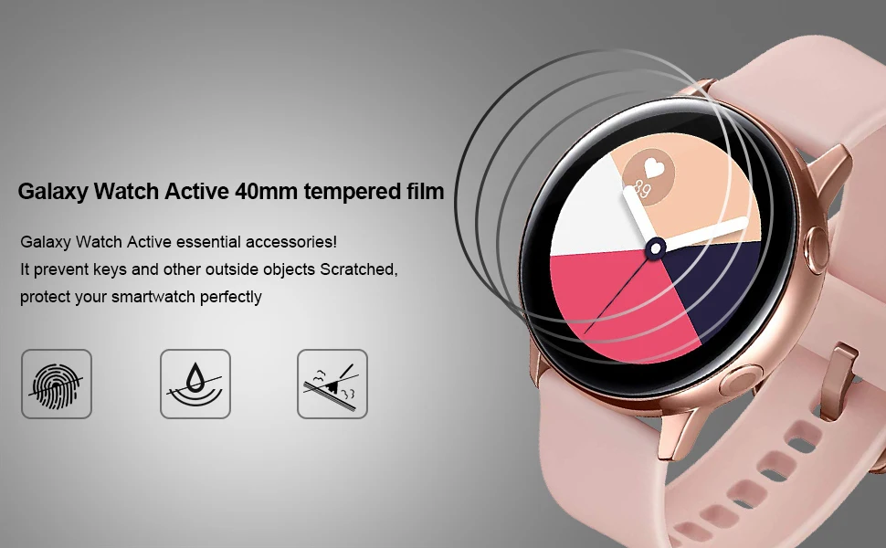 Защитная пленка для samsung Galaxy Watch Active 1 2 40 мм 44 мм не закаленное стекло 3D Защитная мягкая пленка на весь экран