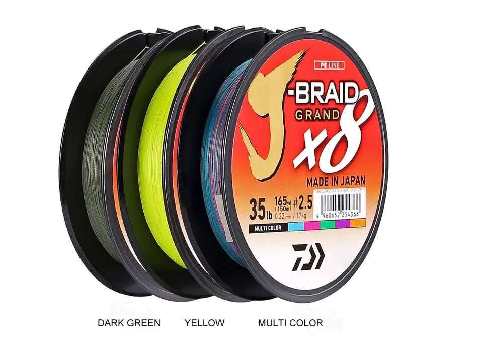 Новинка DAIWA J-BRAID 135 м X8 плетеная леска PE темно-зеленая Сделано в Японии