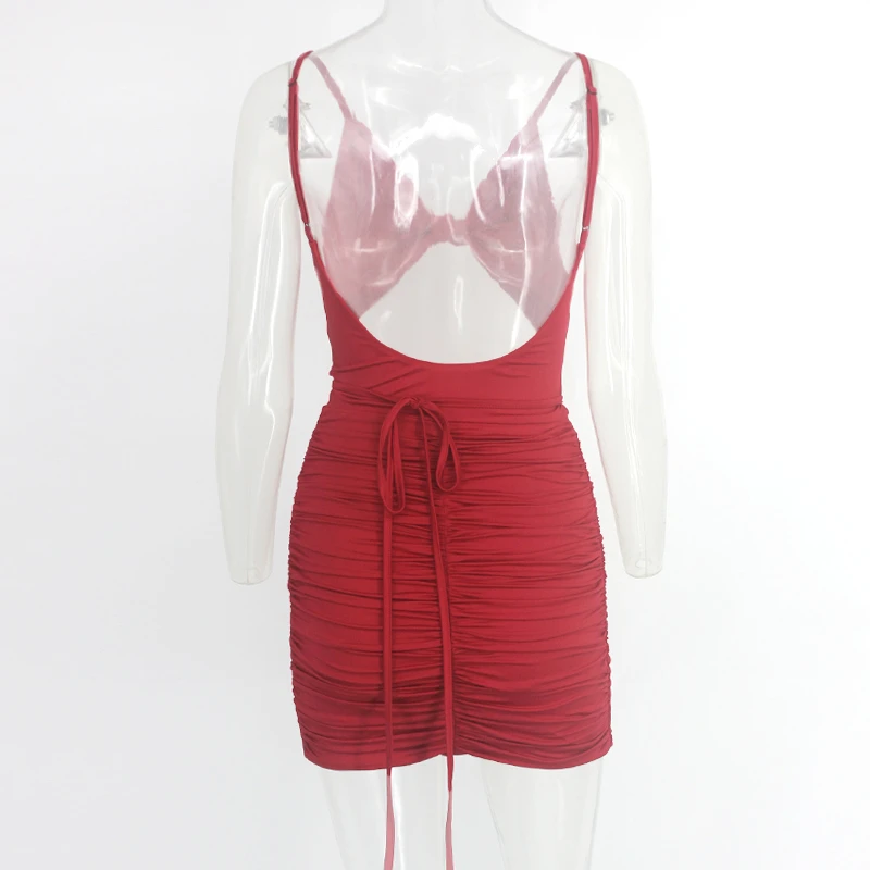 Женское боди с открытой спиной Fuedage летние сексуальные платья высокой талией