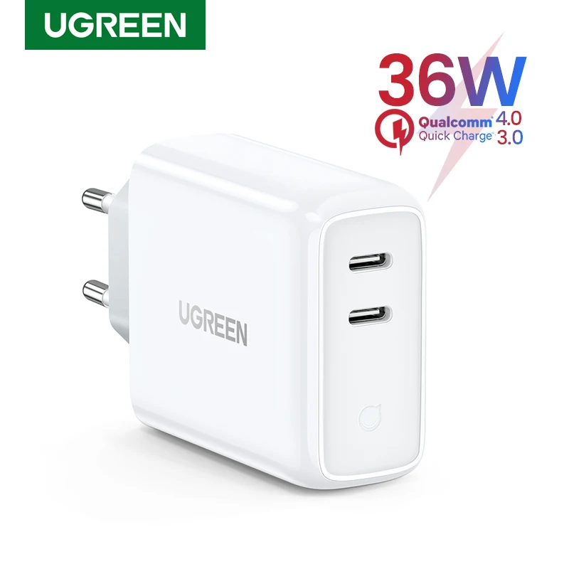 

Ugreen PD36W USB PD Charger Quick Charge 4.0 3.0 for iPhone 14 Pro XS Macbook iPad QC 3.0 USB Type C Charger for Huawei Charger