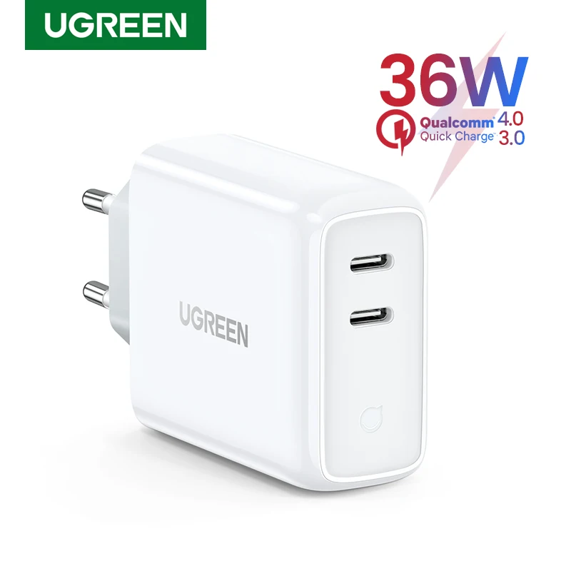 Зарядное устройство Ugreen PD36W для iPhone 11 Pro XS Macbook iPad Huawei QC 3 0 USB Type C|Зарядные
